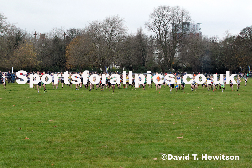 Boys under-13s, 2019 European Cross Country Trials and British Cross Challenge, Sefton Park, Liverpool.  Photo: David T. Hewitson/Sports for All Pics